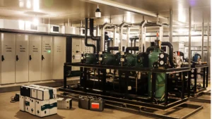 Industrial refrigeration in a factory