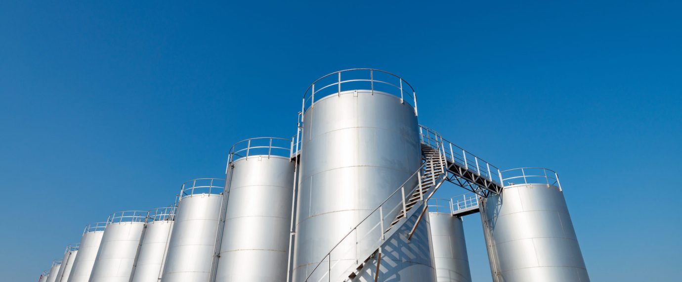 Oil tank in the refinery