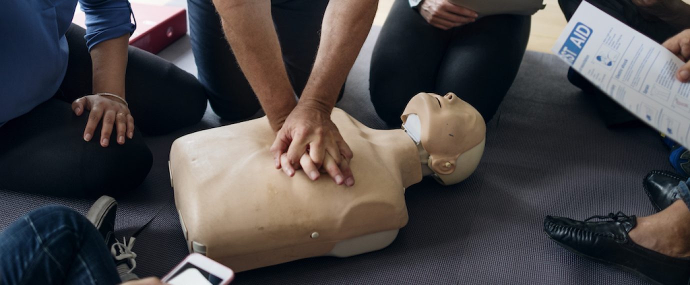 CPR First Aid Training Concept